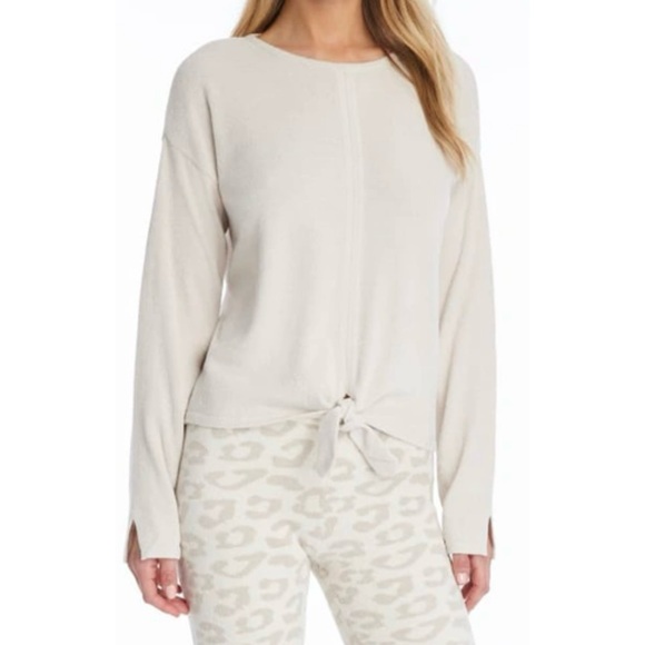Barefoot Dreams Sweaters - BAREFOOT DREAMS Sand Dune Cozychic Ultra Lite Tie Front Knit Top